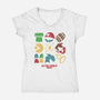 Retro Games Club-Womens-V-Neck-Tee-spoilerinc