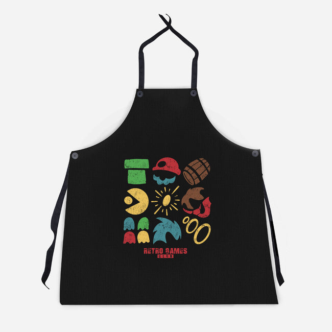Retro Games Club-Unisex-Kitchen-Apron-spoilerinc