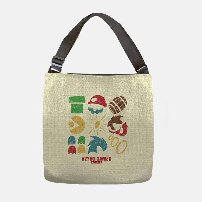 Retro Games Club-None-Adjustable Tote-Bag-spoilerinc