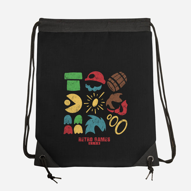 Retro Games Club-None-Drawstring-Bag-spoilerinc