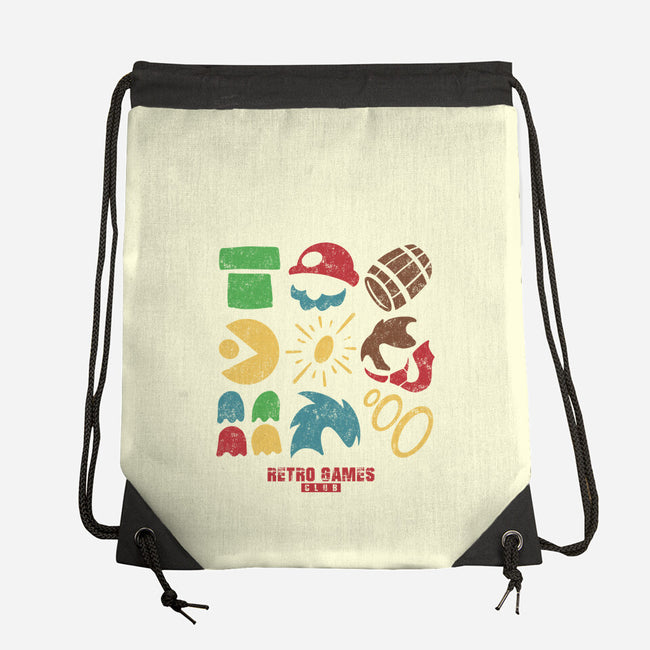Retro Games Club-None-Drawstring-Bag-spoilerinc