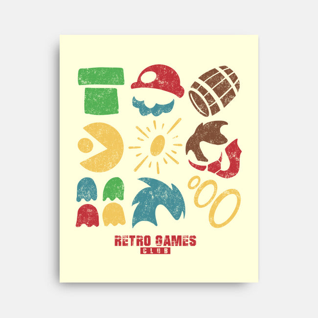Retro Games Club-None-Stretched-Canvas-spoilerinc
