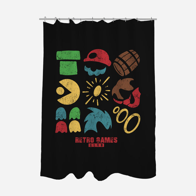 Retro Games Club-None-Polyester-Shower Curtain-spoilerinc