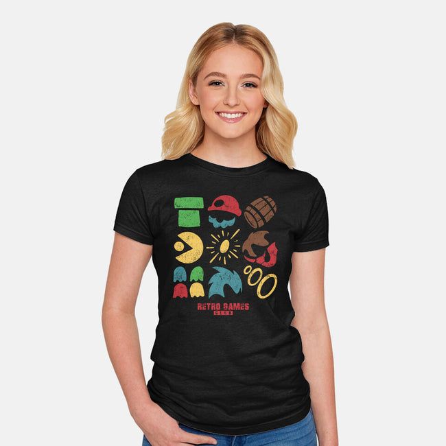 Retro Games Club-Womens-Fitted-Tee-spoilerinc