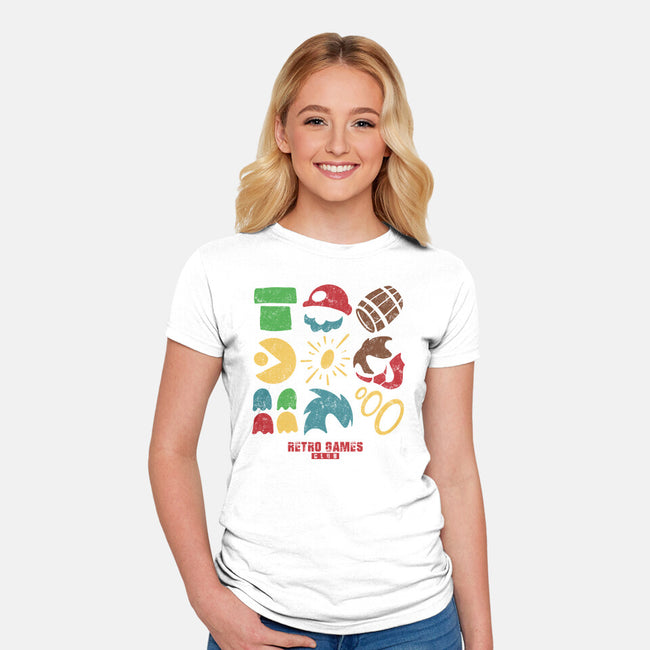 Retro Games Club-Womens-Fitted-Tee-spoilerinc