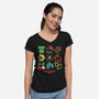 Retro Games Club-Womens-V-Neck-Tee-spoilerinc