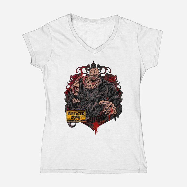 Big Monster-Womens-V-Neck-Tee-spoilerinc
