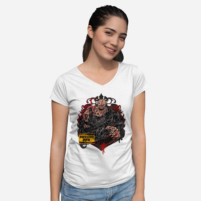 Big Monster-Womens-V-Neck-Tee-spoilerinc