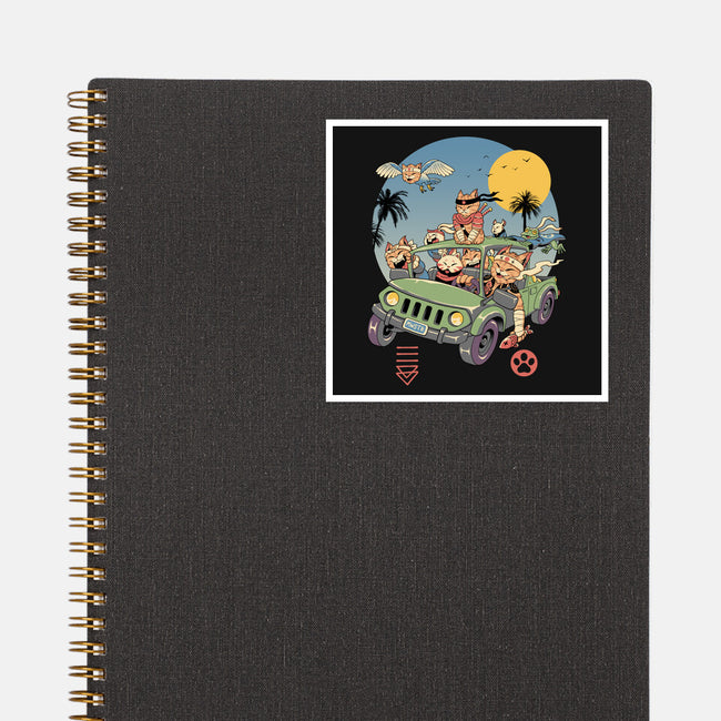 Meowsters Road Trip-None-Glossy-Sticker-vp021
