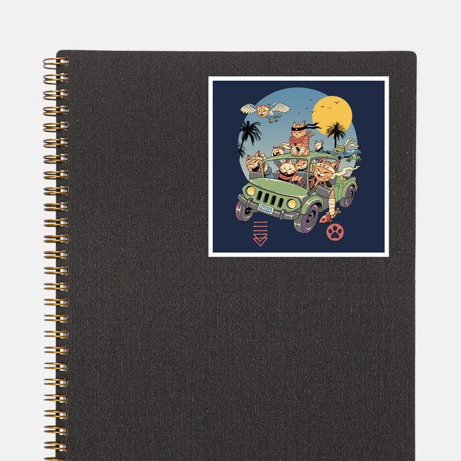 Meowsters Road Trip-None-Glossy-Sticker-vp021