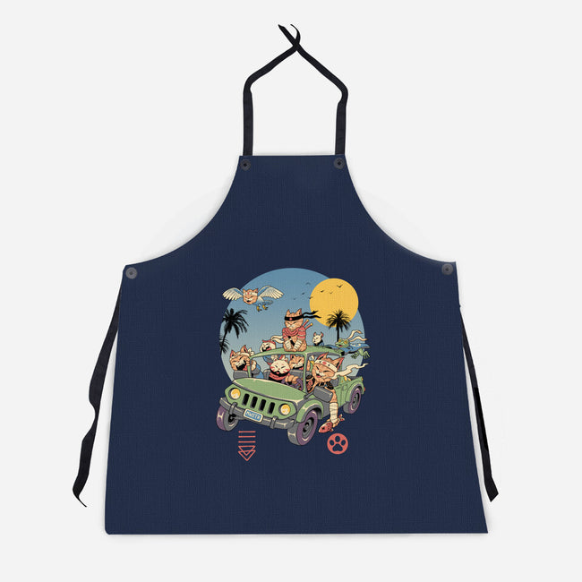Meowsters Road Trip-Unisex-Kitchen-Apron-vp021