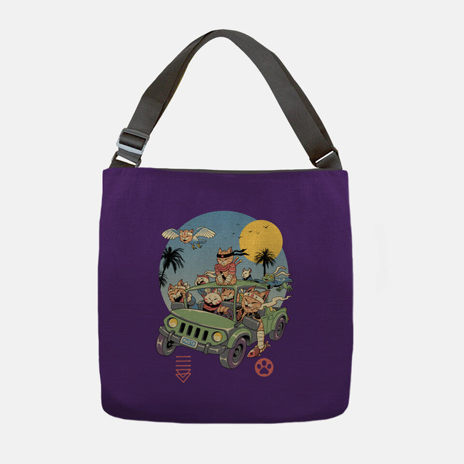 Meowsters Road Trip-None-Adjustable Tote-Bag-vp021