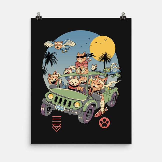 Meowsters Road Trip-None-Matte-Poster-vp021