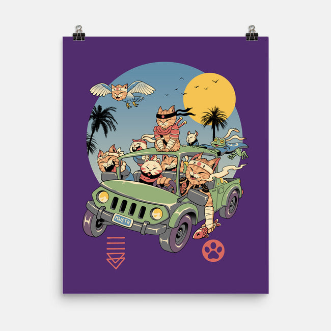 Meowsters Road Trip-None-Matte-Poster-vp021