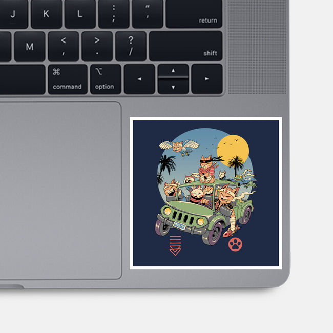 Meowsters Road Trip-None-Glossy-Sticker-vp021