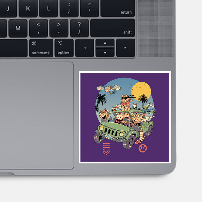 Meowsters Road Trip-None-Glossy-Sticker-vp021