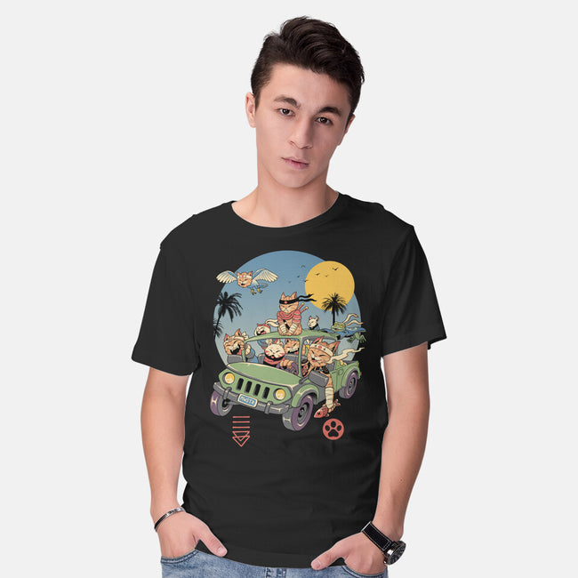Meowsters Road Trip-Mens-Basic-Tee-vp021