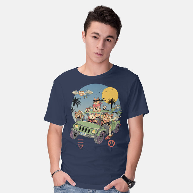 Meowsters Road Trip-Mens-Basic-Tee-vp021