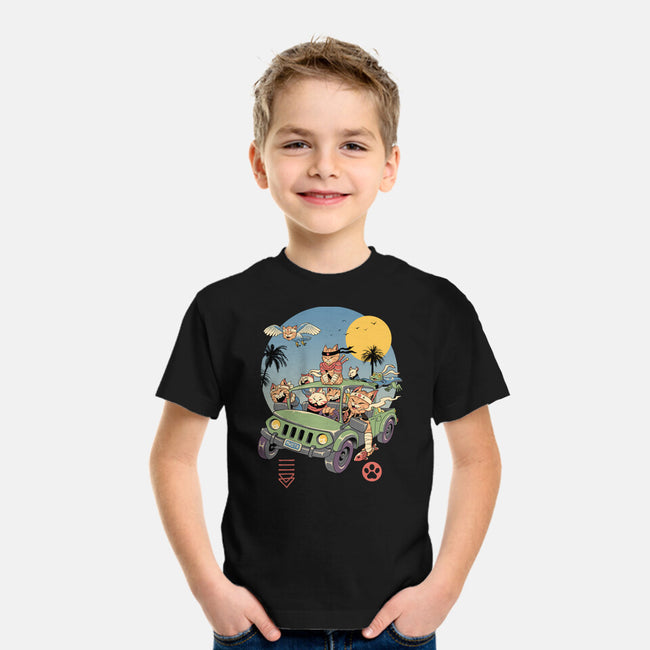 Meowsters Road Trip-Youth-Basic-Tee-vp021