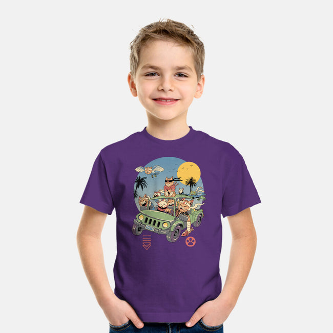 Meowsters Road Trip-Youth-Basic-Tee-vp021