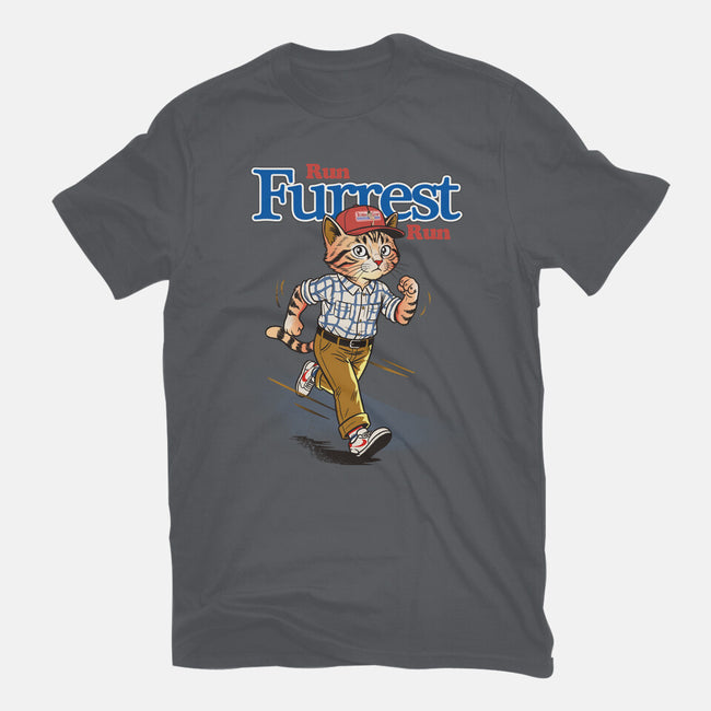 Run Furrest Run-Womens-Fitted-Tee-dandingeroz