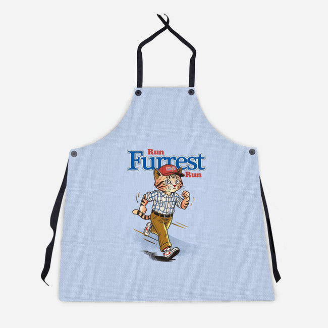 Run Furrest Run-Unisex-Kitchen-Apron-dandingeroz