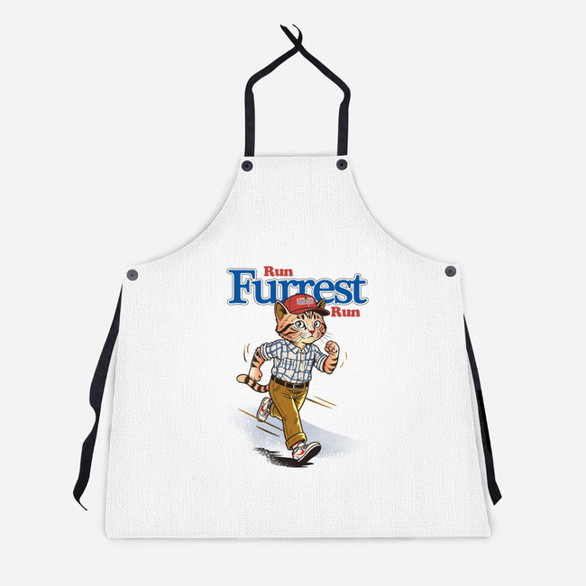 Run Furrest Run-Unisex-Kitchen-Apron-dandingeroz