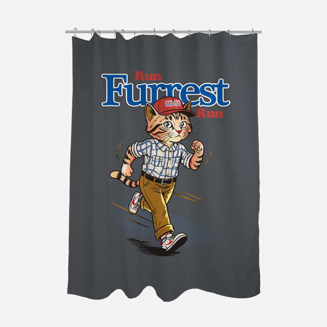 Run Furrest Run-None-Polyester-Shower Curtain-dandingeroz