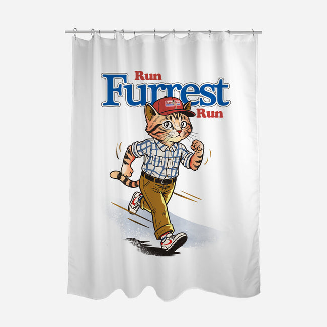 Run Furrest Run-None-Polyester-Shower Curtain-dandingeroz