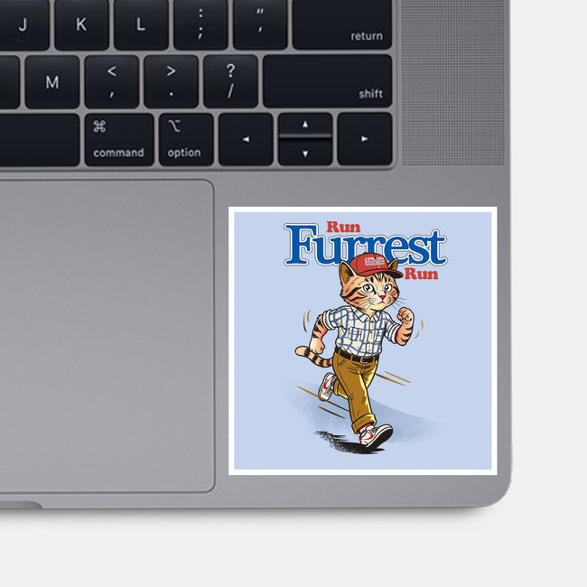 Run Furrest Run-None-Glossy-Sticker-dandingeroz
