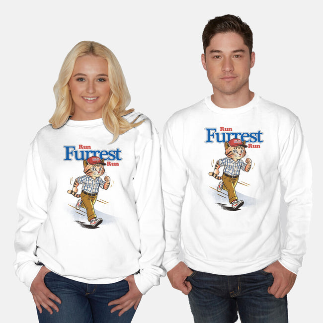 Run Furrest Run-Unisex-Crew Neck-Sweatshirt-dandingeroz