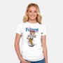 Run Furrest Run-Womens-Fitted-Tee-dandingeroz