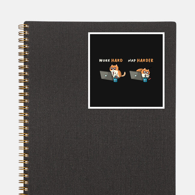 Work Hard Nap Harder-None-Glossy-Sticker-Freecheese
