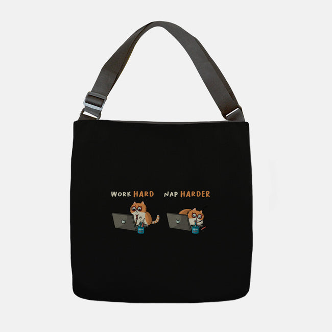 Work Hard Nap Harder-None-Adjustable Tote-Bag-Freecheese