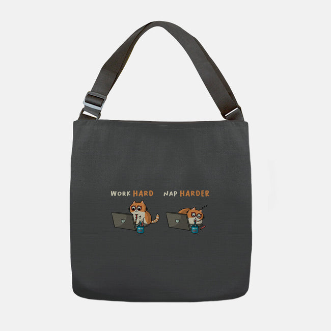 Work Hard Nap Harder-None-Adjustable Tote-Bag-Freecheese
