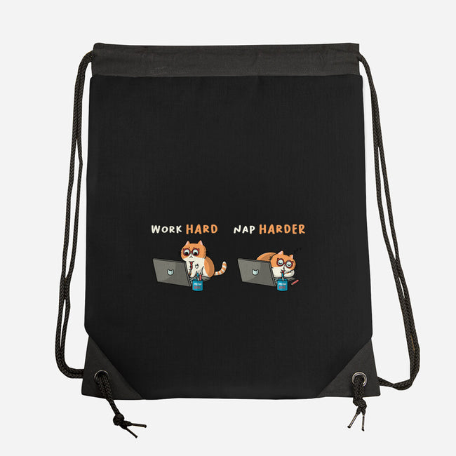 Work Hard Nap Harder-None-Drawstring-Bag-Freecheese