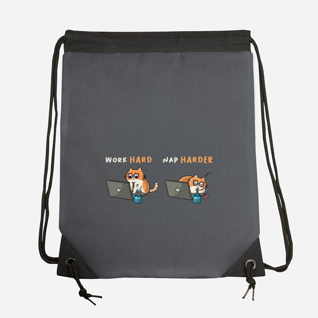 Work Hard Nap Harder-None-Drawstring-Bag-Freecheese