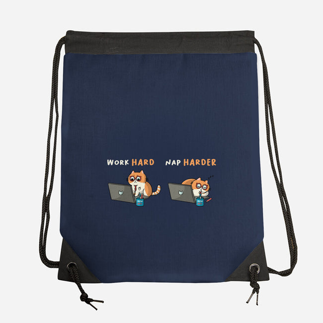 Work Hard Nap Harder-None-Drawstring-Bag-Freecheese
