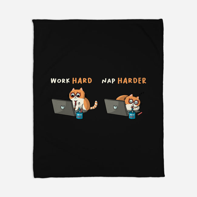 Work Hard Nap Harder-None-Fleece-Blanket-Freecheese