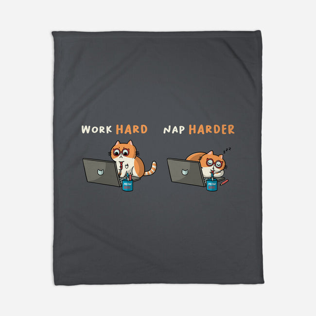 Work Hard Nap Harder-None-Fleece-Blanket-Freecheese