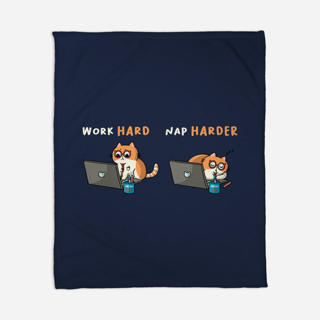 Work Hard Nap Harder-None-Fleece-Blanket-Freecheese