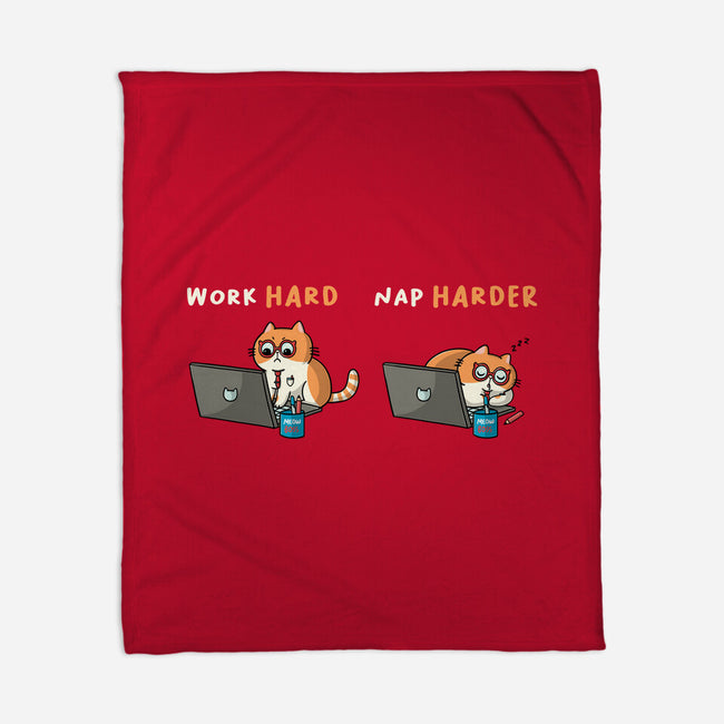 Work Hard Nap Harder-None-Fleece-Blanket-Freecheese