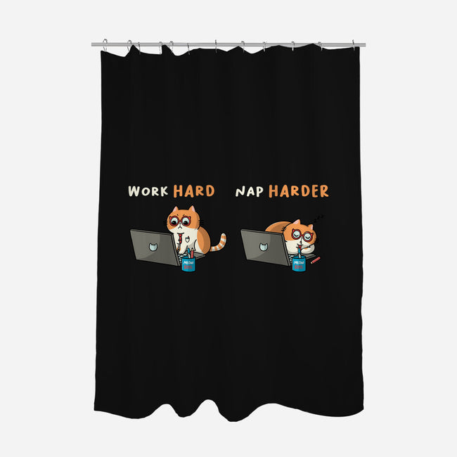 Work Hard Nap Harder-None-Polyester-Shower Curtain-Freecheese