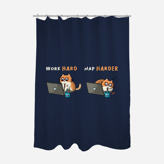 Work Hard Nap Harder-None-Polyester-Shower Curtain-Freecheese