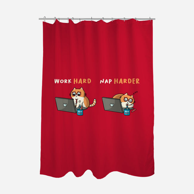 Work Hard Nap Harder-None-Polyester-Shower Curtain-Freecheese