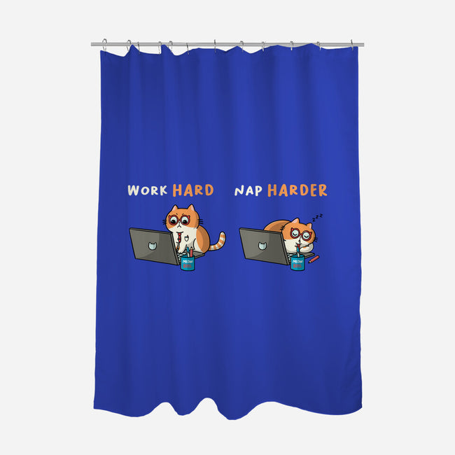 Work Hard Nap Harder-None-Polyester-Shower Curtain-Freecheese