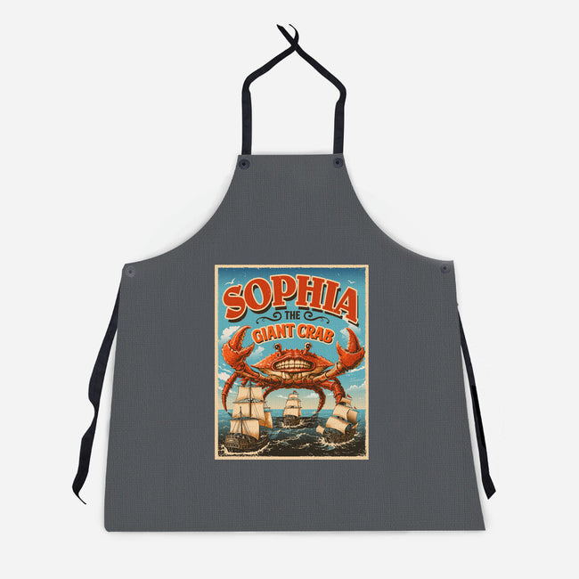 Sophia The Giant Crab-Unisex-Kitchen-Apron-daobiwan