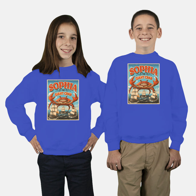 Sophia The Giant Crab-Youth-Crew Neck-Sweatshirt-daobiwan