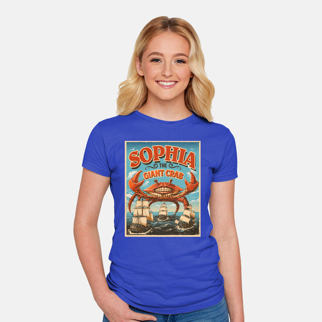 Sophia The Giant Crab-Womens-Fitted-Tee-daobiwan