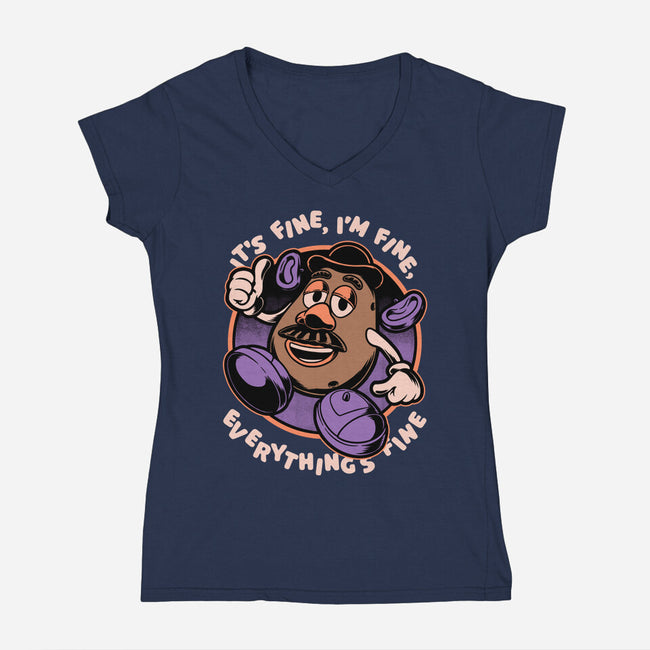 Potato Fine-Womens-V-Neck-Tee-Studio Mootant